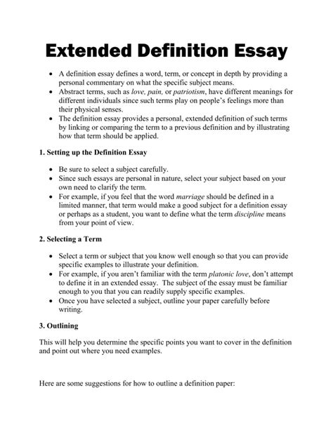 extended definition
