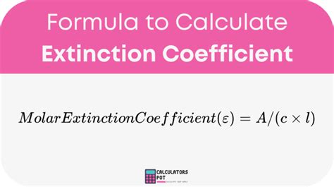 Extinction Coefficient Calculator