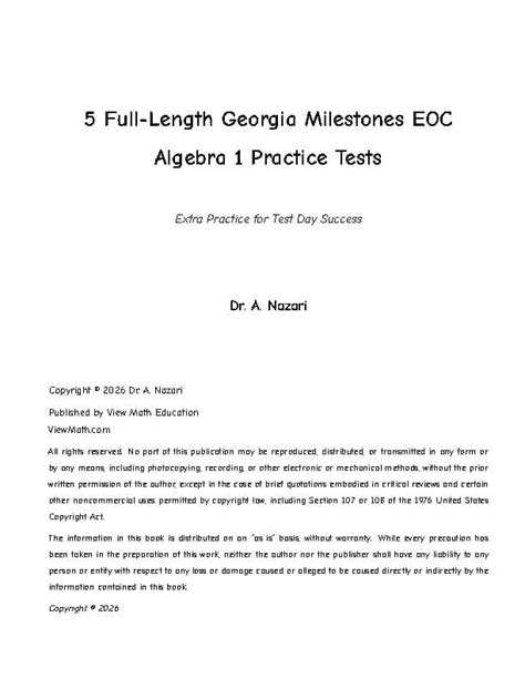 Extra Practice For Eoc Intermediate Algebra