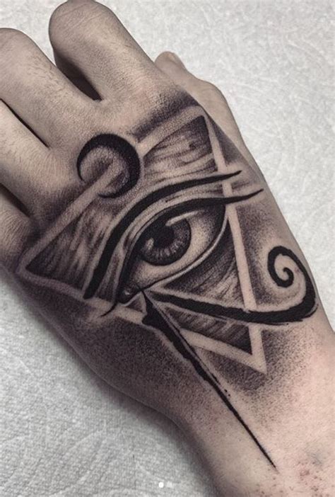 eye of horus knee tattoo