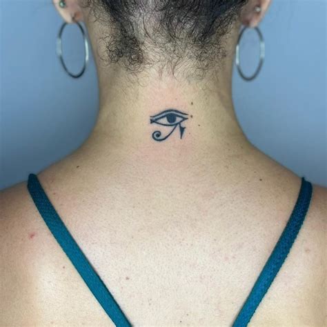 eye of horus neck tattoo