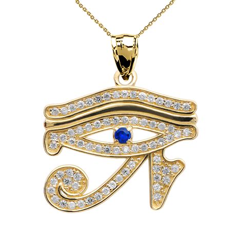 eye of horus necklace gold