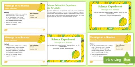 Eyfs Message On A Banana Science Experiment And Banana Science Experiment - Banana Science Experiment