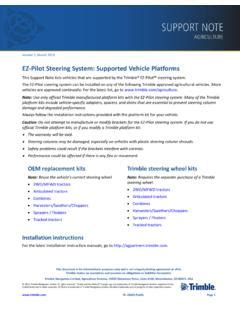 Ez Pilot Steering System Supported Vehicle Platforms