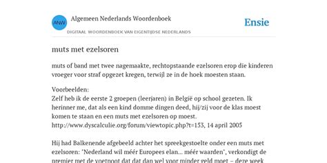 ezelsoren - ANW (Algemeen Nederlands Woordenboek)