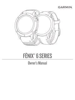 fēnix 6 Series Owners Manual - fēnix 6 Series - garmin.com