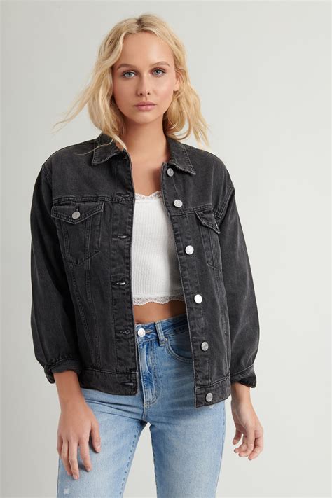 f f black denim jacket xnls