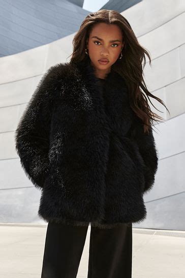 f f black fur jacket tifi luxembourg