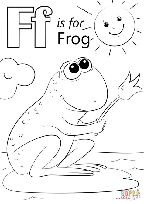 F Is For Frog Coloring Page Twisty Noodle F Is For Frog Coloring Page - F Is For Frog Coloring Page