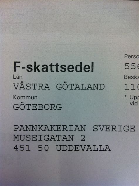 f skattsedel  vilket  existerar det