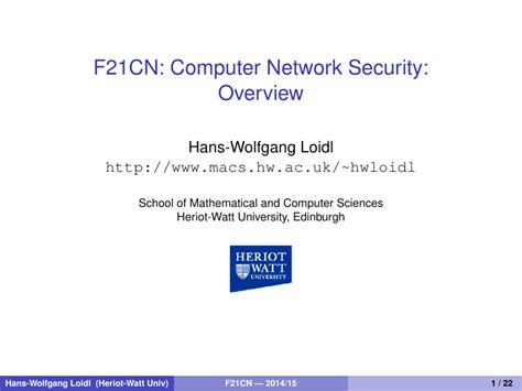 Full Download F21Cn Computer Network Security Overview H W 