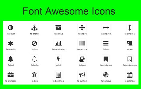 fa-font-awesome: Font Awesome Icons