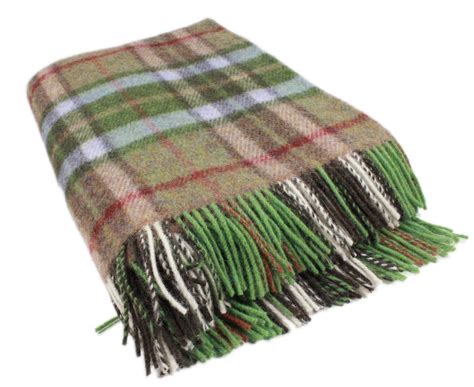 faalberg leiden holland Plaid Wool Blanket Green Brown White …