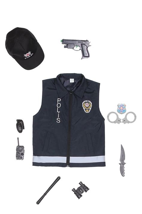 fabrikoloji Unisex Lacivert Polis Yeleği Kostümü Çocuk  Trendyol. 