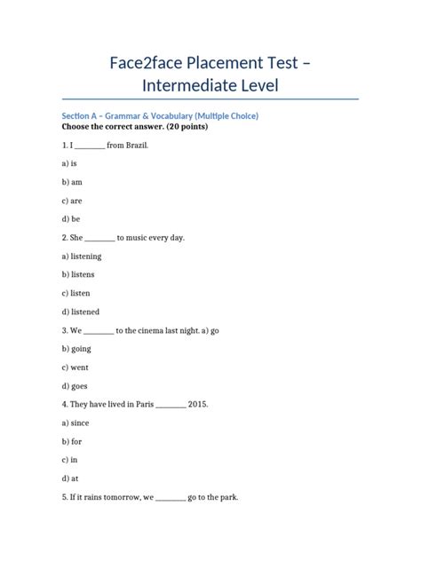 Face2face Upper Intermediate Test Generator
