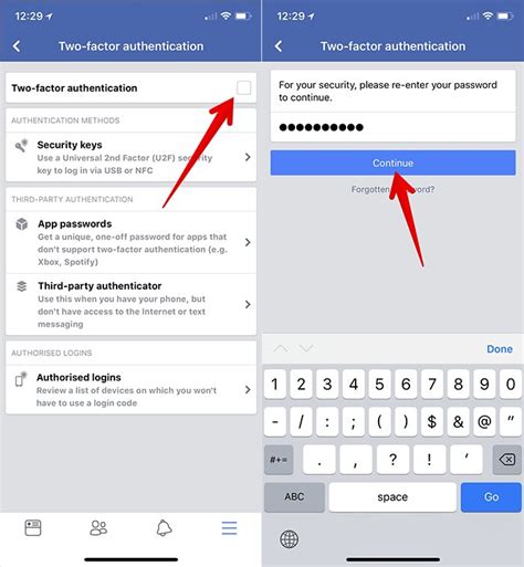 Facebook 2 Factor Authentication