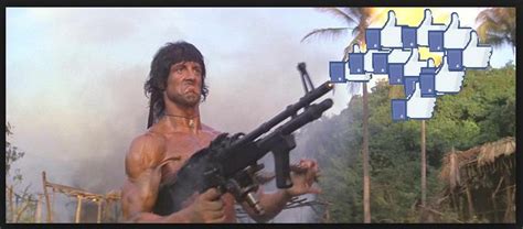 Facebook Like Machine Gun Rambo