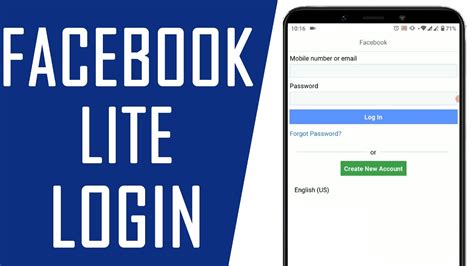 facebook lite login account password