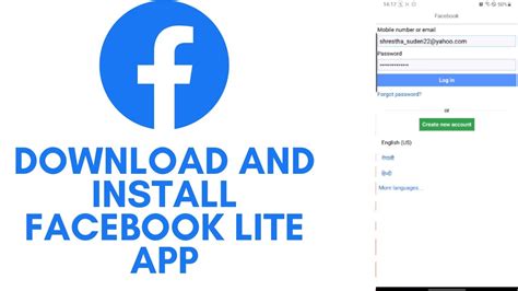 facebook lite login download app