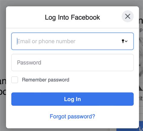 facebook log sign in