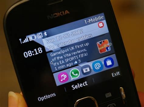 facebook notification nokia asha 201