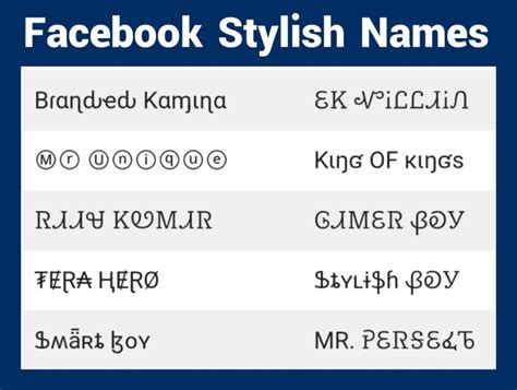 Facebook Stylish Name