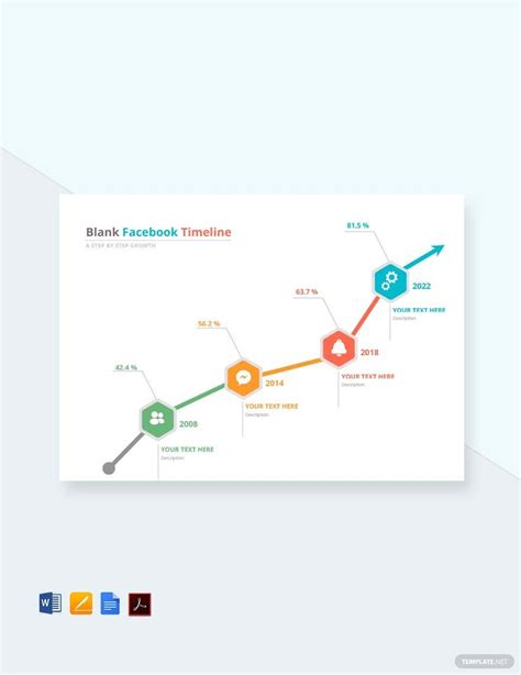 facebook timeline template for word