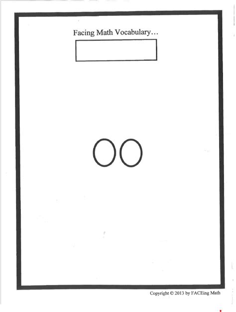 faceing math blank template