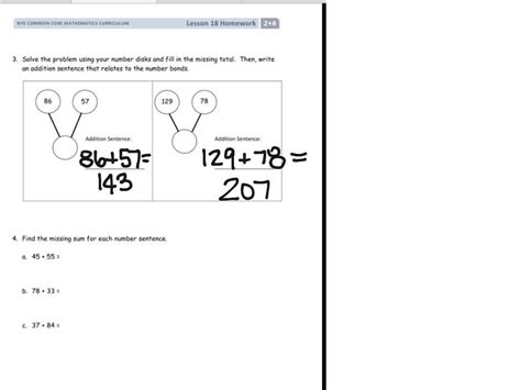 Faceing Math Lesson 12 Answer Key