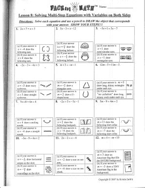 faceing math lesson 8 answer key