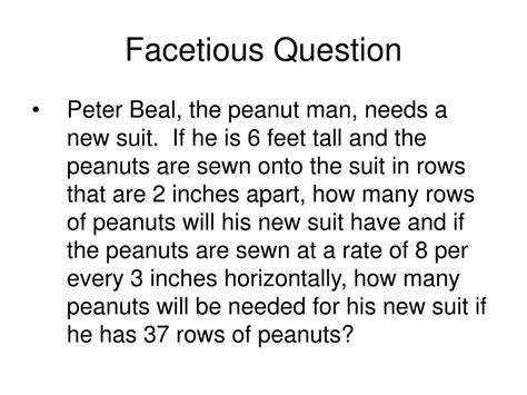 Facetious Question