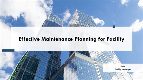Facility Planning And Maintenance Topic 6 The Peo