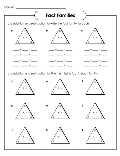 Fact Family Triangles Free Download Fact Triangles  Addition - Fact Triangles  Addition