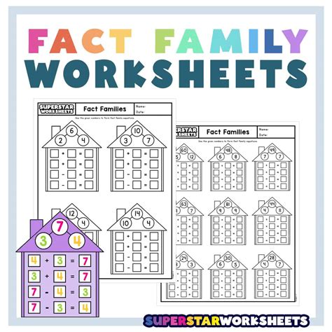 Fact Family Worksheets Superstar Worksheets Fact Family Worksheet Grade 2 - Fact Family Worksheet Grade 2