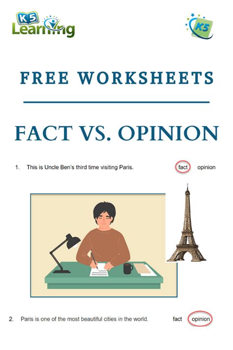 Fact Vs Opinion K5 Learning Opinion Worksheet 3rd Grade - Opinion Worksheet 3rd Grade