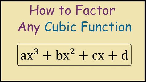 Factor A Cubic Function