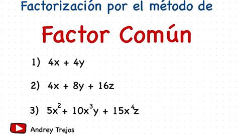 Factor Comun Ejemplos
