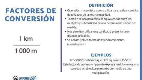 Factor De Conversion