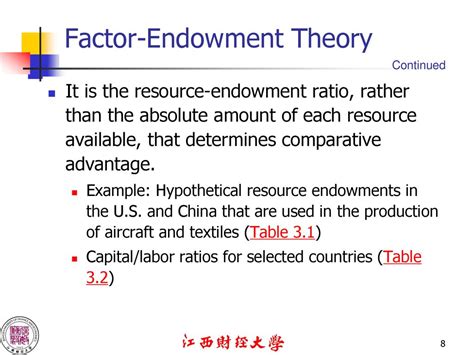 Factor Endowment Theory