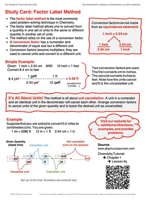 Factor Label Method