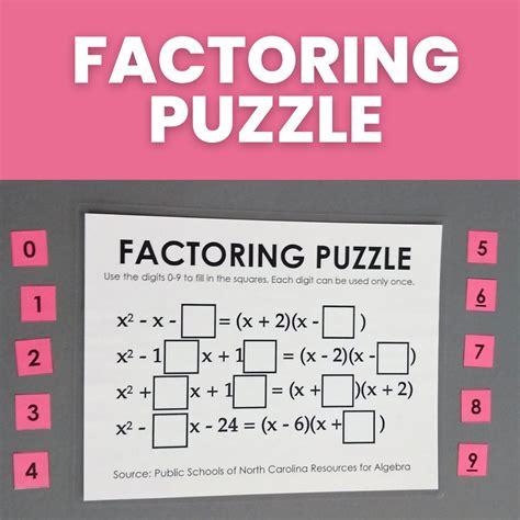 Factor Puzzle Answers