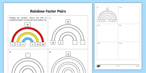 Factor Rainbows Worksheets 99worksheets Rainbow Factors Worksheet - Rainbow Factors Worksheet