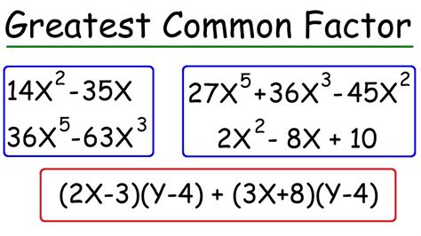 Factor The Common Factor