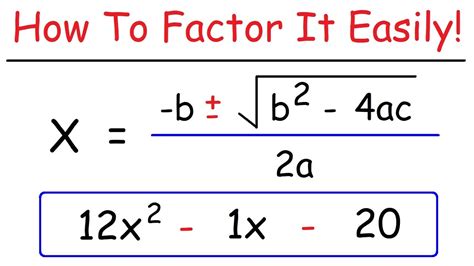 Factoring Formula Calculator