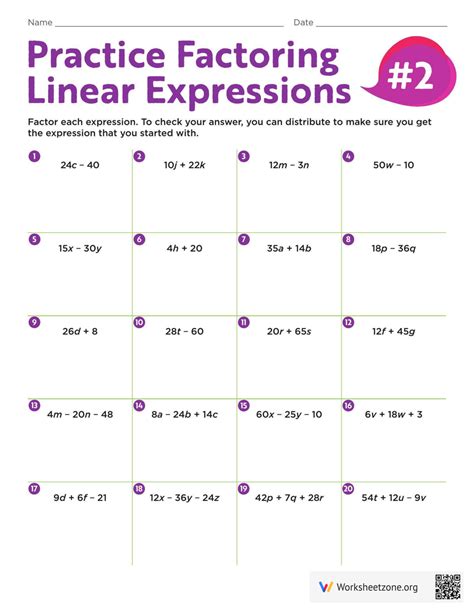 Factoring Linear Expressions Worksheet Belfastcitytours Com Subtract Linear Expressions Worksheet - Subtract Linear Expressions Worksheet
