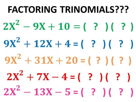 Read Factoring Quadratic Trinomials Examples Solution 