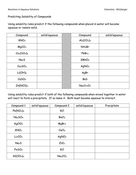 Factors Affecting Solubility Worksheet Answers Solubility And Concentration Worksheet Answer Key - Solubility And Concentration Worksheet Answer Key
