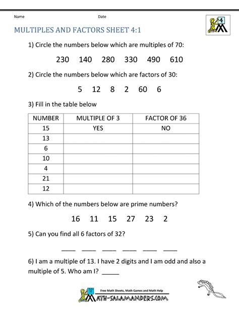 Factors Interactive Worksheet For Grade 4 Live Worksheets Factor Worksheet Grade 4 Doc - Factor Worksheet Grade 4 Doc