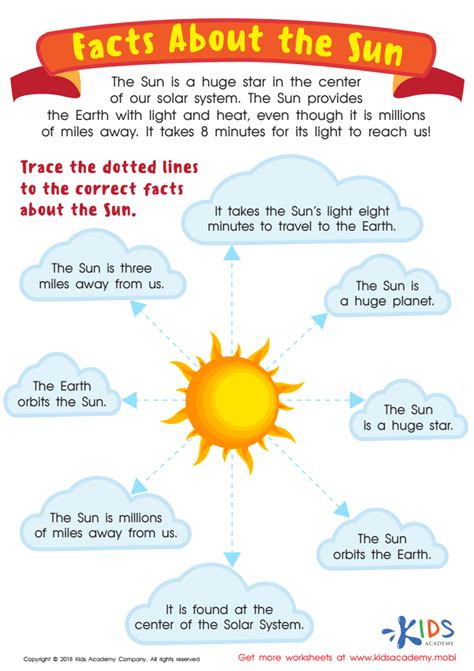 Facts About The Sun Worksheet Free Printable Pdf The Sun Worksheet - The Sun Worksheet