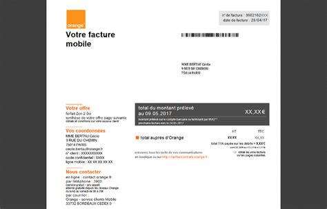 Facture Mobile Orange